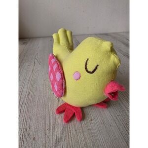 Target chick chicken spring Easter‎ plush decor checkered pink yellow decor